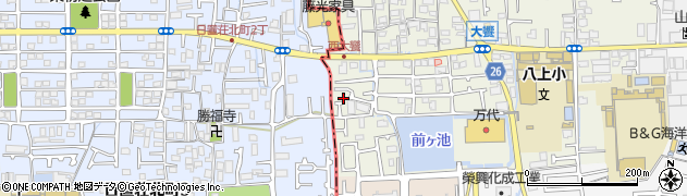 大阪府堺市美原区大饗362-7周辺の地図