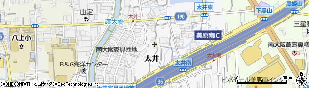 大阪府堺市美原区太井451周辺の地図