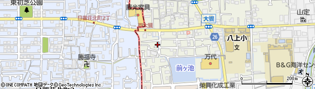 大阪府堺市美原区大饗350-14周辺の地図