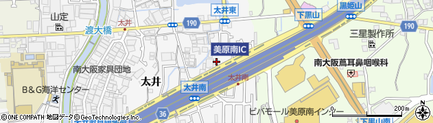 大阪府堺市美原区太井606周辺の地図