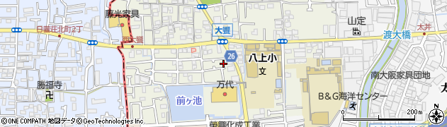 大阪府堺市美原区大饗147-7周辺の地図