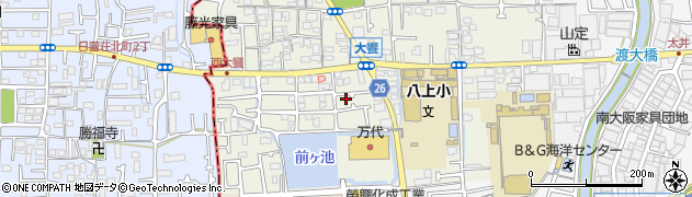 大阪府堺市美原区大饗148-6周辺の地図