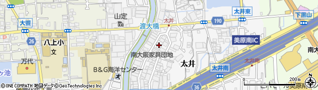 大阪府堺市美原区太井360周辺の地図