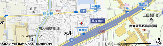 大阪府堺市美原区太井568周辺の地図