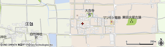 奈良県桜井市東田78周辺の地図
