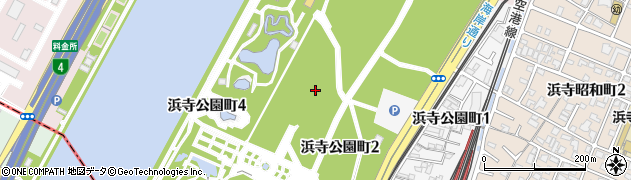 大阪府堺市西区浜寺公園町周辺の地図
