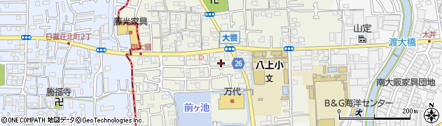 大阪府堺市美原区大饗148周辺の地図