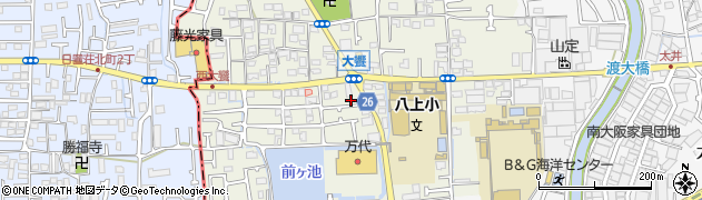 大阪府堺市美原区大饗148-19周辺の地図