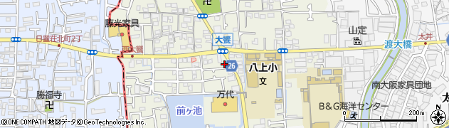 大阪府堺市美原区大饗148-1周辺の地図