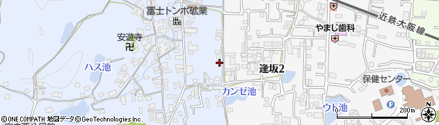 奈良県香芝市穴虫1206周辺の地図