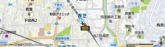 香芝駅周辺の地図