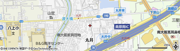 大阪府堺市美原区太井437周辺の地図
