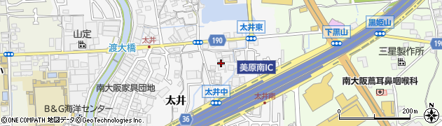 大阪府堺市美原区太井570周辺の地図