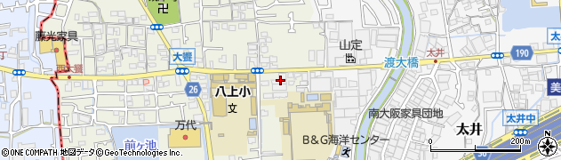 大阪府堺市美原区大饗100周辺の地図