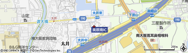 大阪府堺市美原区太井583周辺の地図