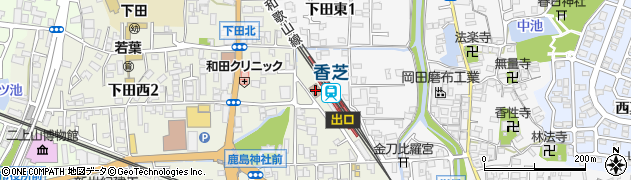 下田地区公民館周辺の地図