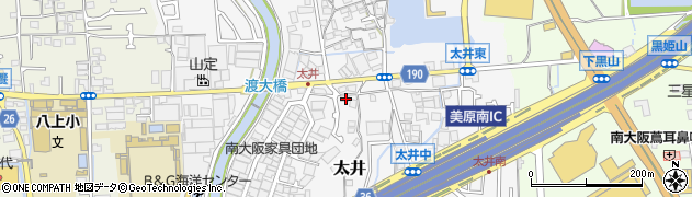大阪府堺市美原区太井436周辺の地図