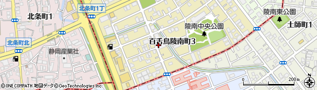 百舌鳥陵南町わたすげ広場周辺の地図