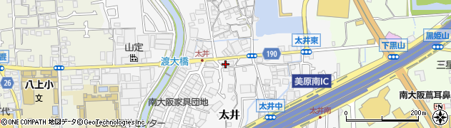 大阪府堺市美原区太井343周辺の地図