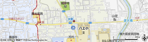 大阪府堺市美原区大饗168周辺の地図