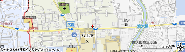 大阪府堺市美原区大饗172-2周辺の地図