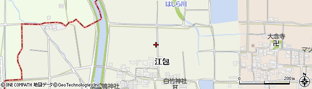 奈良県桜井市江包周辺の地図