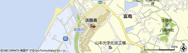 兵庫県立淡路高等学校周辺の地図