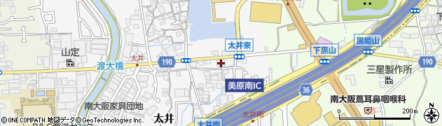 大阪府堺市美原区太井580周辺の地図