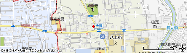 大阪府堺市美原区大饗162-1周辺の地図