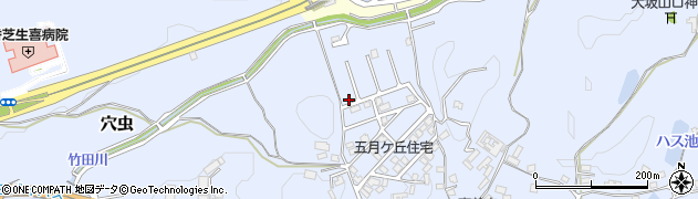 奈良県香芝市穴虫1857-72周辺の地図