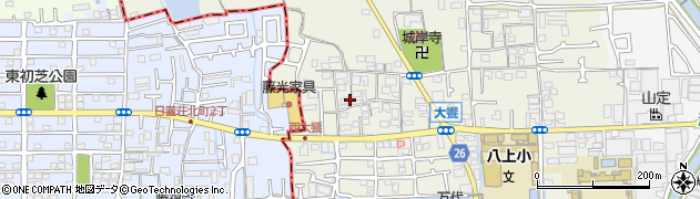 大阪府堺市美原区大饗341周辺の地図