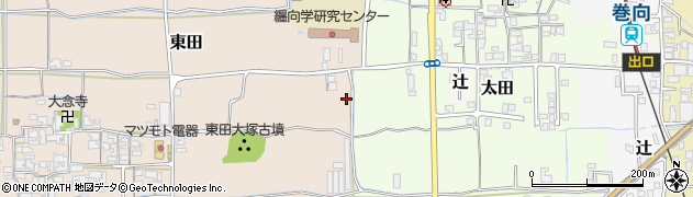 奈良県桜井市東田176周辺の地図