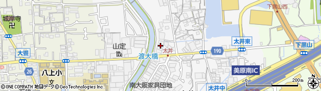 大阪府堺市美原区太井355周辺の地図