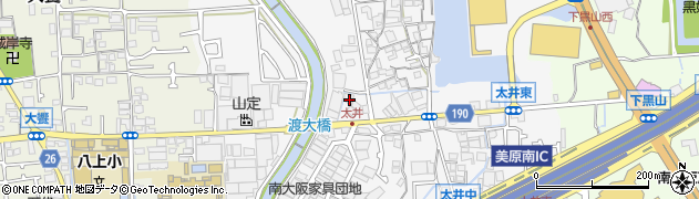 大阪府堺市美原区太井354周辺の地図