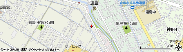 岡山県倉敷市連島町鶴新田3155周辺の地図