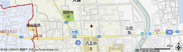 大阪府堺市美原区大饗191周辺の地図
