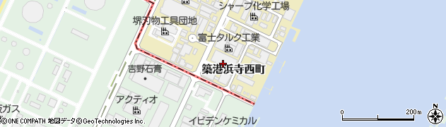 大阪府堺市西区築港浜寺西町周辺の地図