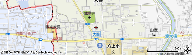 大阪府堺市美原区大饗165周辺の地図