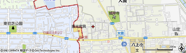 大阪府堺市美原区大饗342周辺の地図