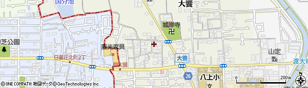 大阪府堺市美原区大饗322周辺の地図