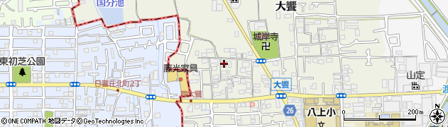 大阪府堺市美原区大饗316周辺の地図