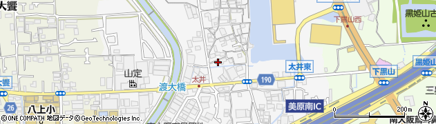 大阪府堺市美原区太井279周辺の地図