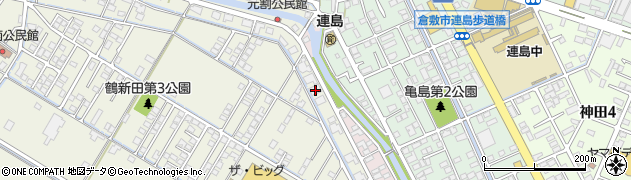 岡山県倉敷市連島町鶴新田3156周辺の地図