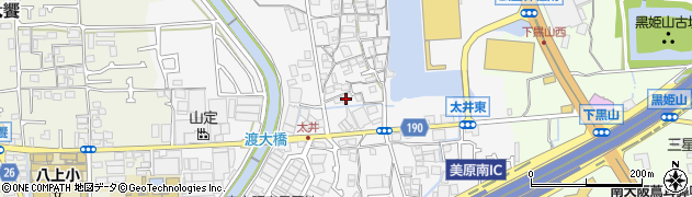 大阪府堺市美原区太井282周辺の地図