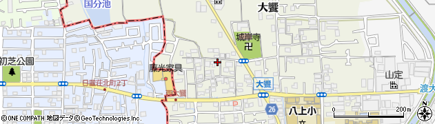 大阪府堺市美原区大饗321周辺の地図