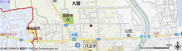 大阪府堺市美原区大饗189周辺の地図