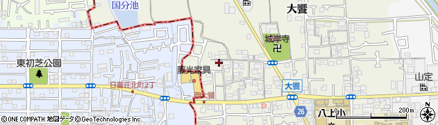 大阪府堺市美原区大饗378周辺の地図