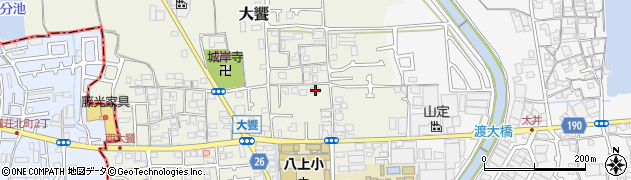 大阪府堺市美原区大饗190周辺の地図