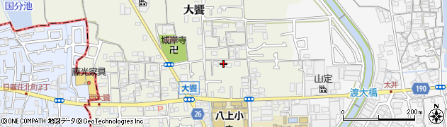 大阪府堺市美原区大饗185周辺の地図