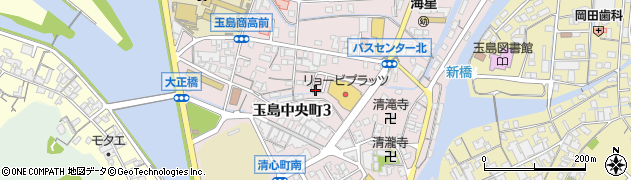 岡山県倉敷市玉島中央町周辺の地図